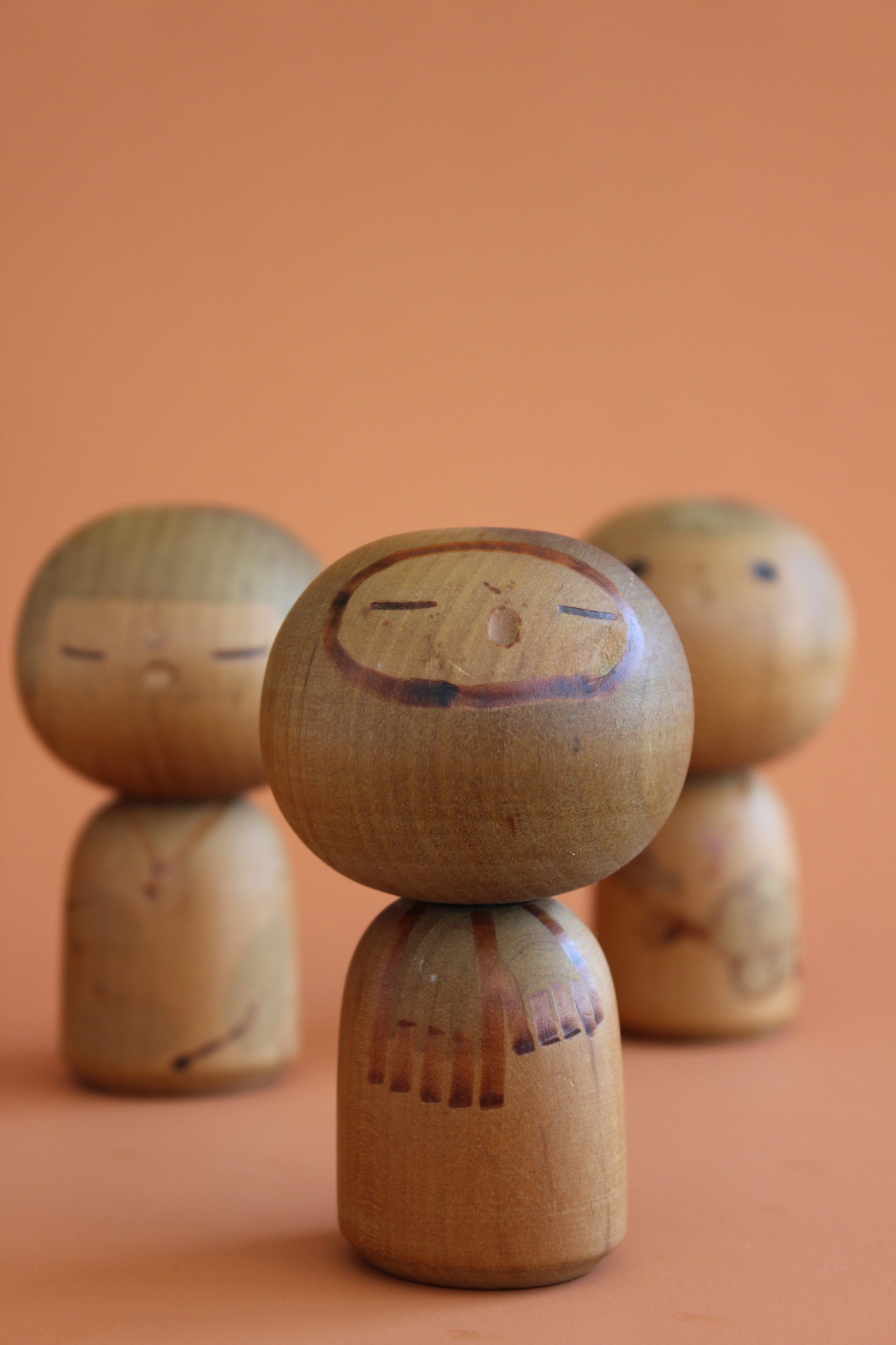 Danran (Togetherness) Miniature Sōsaku Kokeshi Quartet by Kenichi Murakami