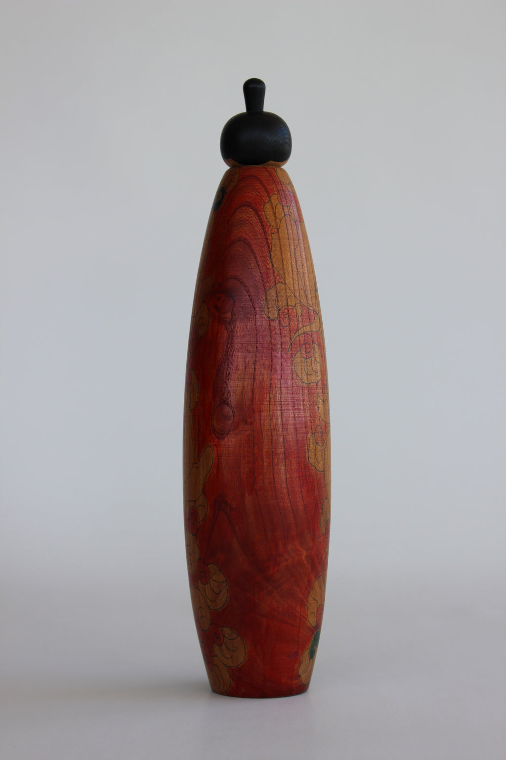 Hana (Flower) Hand Carved Sōsaku Kokeshi by Issetsu Kuribayashi