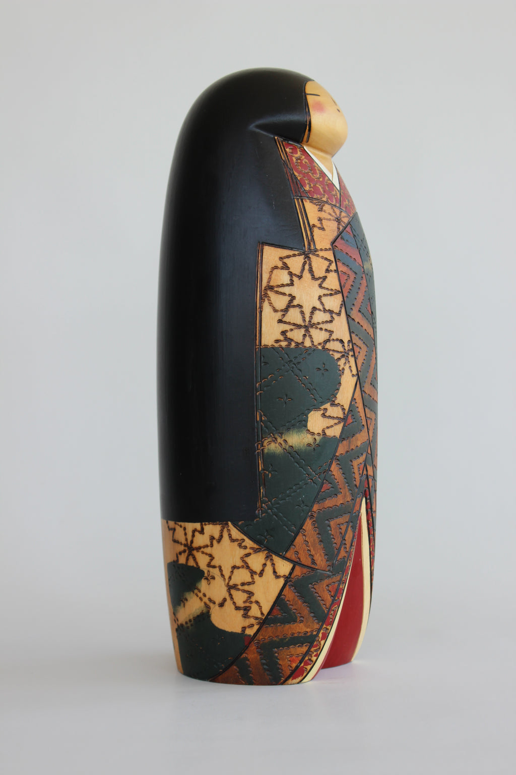Miyabi (Elegance) Tall Sōsaku Kokeshi by Inosuke Kobayashi