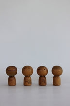 Danran (Togetherness) Miniature Sōsaku Kokeshi Quartet by Kenichi Murakami
