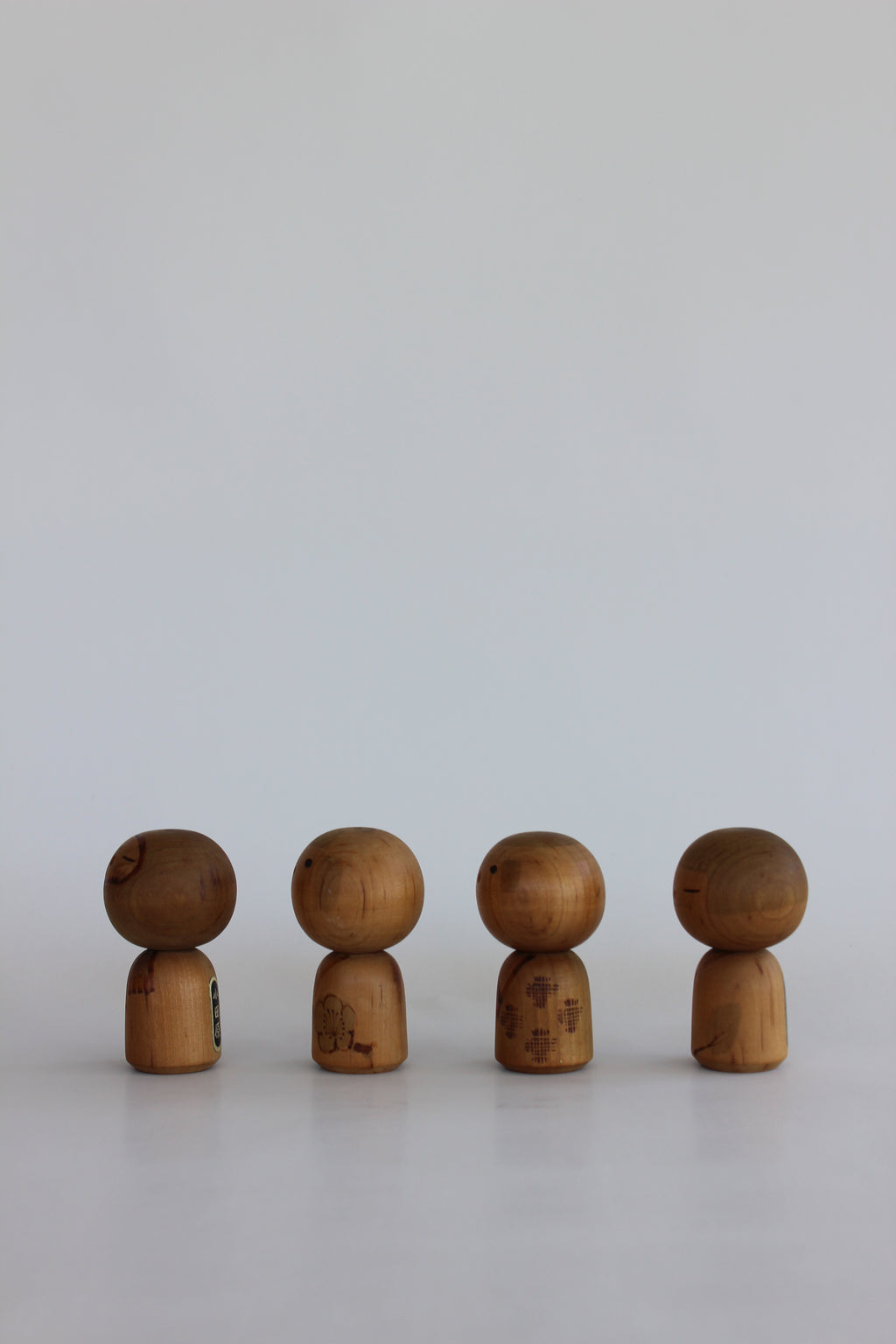 Danran (Togetherness) Miniature Sōsaku Kokeshi Quartet by Kenichi Murakami