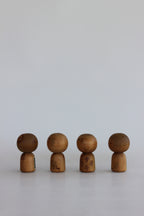 Danran (Togetherness) Miniature Sōsaku Kokeshi Quartet by Kenichi Murakami