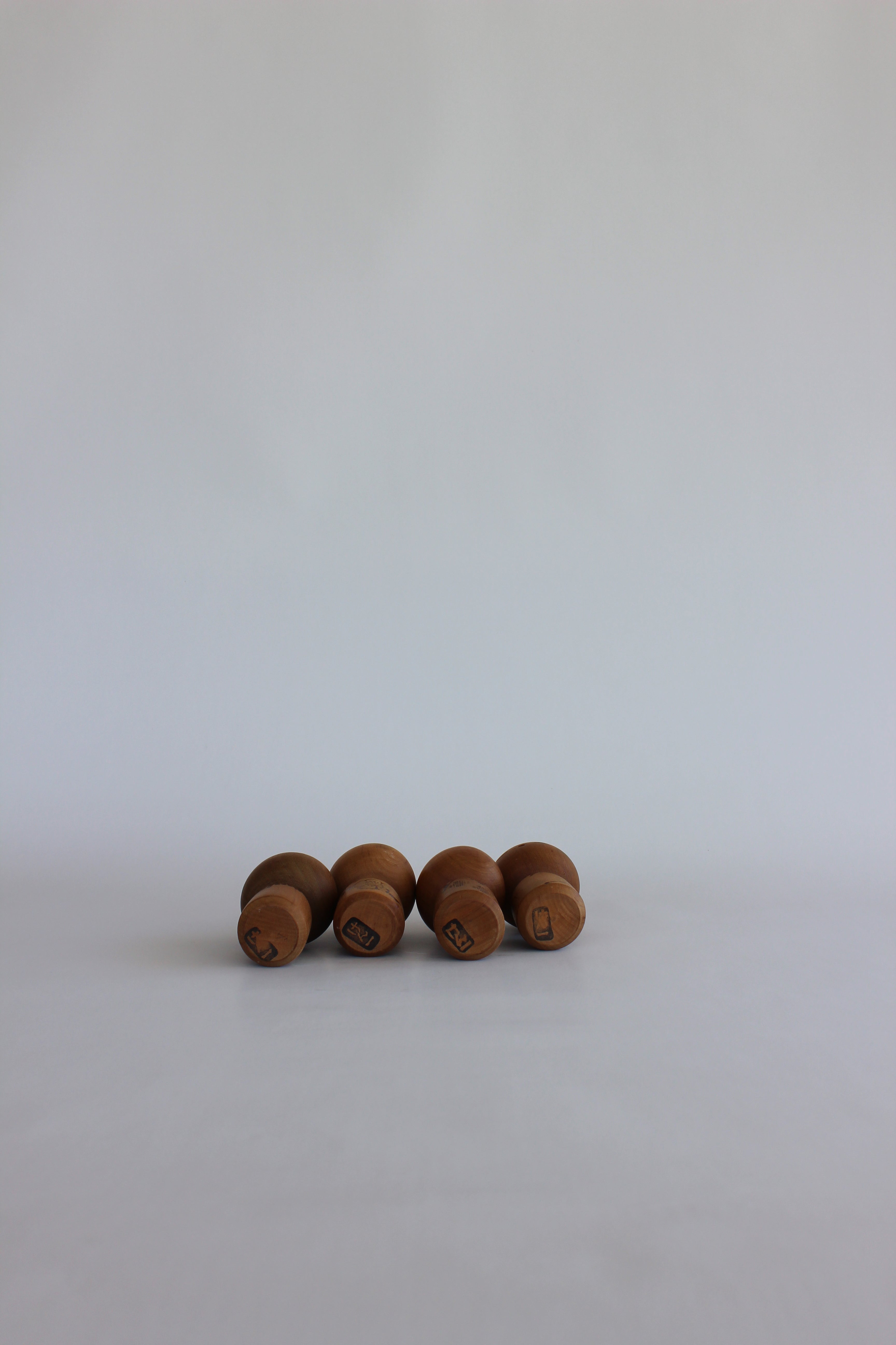 Danran (Togetherness) Miniature Sōsaku Kokeshi Quartet by Kenichi Murakami