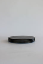 Tōetsu-gama Shō Collection Black Crystalline Glaze 27cm Rimmed Round Plate
