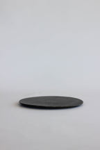 Tōetsu-gama Shō Collection Black Crystalline Glaze 23cm Rimmed Round Plate