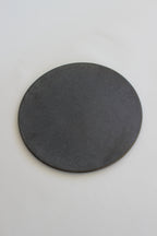 Tōetsu-gama Shō Collection Black Crystalline Glaze 27cm Rimmed Round Plate
