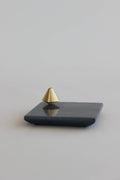 Elemense Brass Acorn Incense Holder with Slate Plate