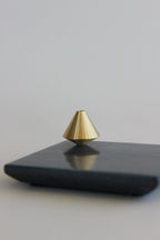 Elemense Brass Acorn Incense Holder with Slate Plate